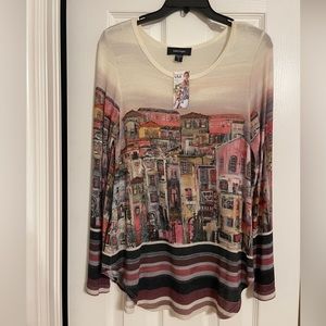 Karen Kane Cherry Blossom Portofino Top NWT Size small